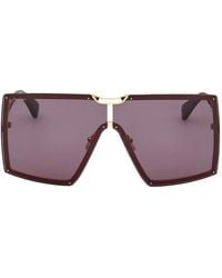 Max Mara Eyewear - Square-Frame-Detail Sunglasses - Lyst