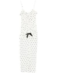 Alessandra Rich - Abito A Pois Con Ruches - Lyst