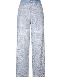 Liu Jo - Floral-Lace Jeans - Lyst