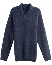 Barbour - Flecked Shawl-Collar Sweater - Lyst