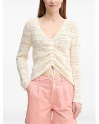 Ouí - Cardigan En Crochet À Col V - Lyst