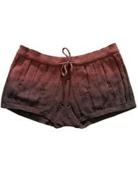 Leslie Amon - Distressed Ombré-Effect Mini Shorts - Lyst
