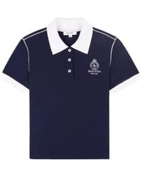 Sporty & Rich - Contrast-Trim Polo Shirt - Lyst
