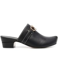 Ferragamo - Gancini Leather Mules - Lyst