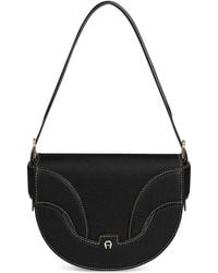 Aigner - Small Sellina Contrast-Stitch Shoulder Bag - Lyst