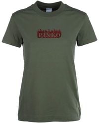 Pinko - T-Shirt Met Logoprint - Lyst