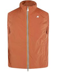 K-Way - Gilet Zippé Valen Stretch Dot À Logo - Lyst