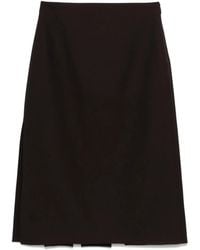Fendi - Slit-Detailed Midi Skirt - Lyst