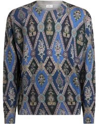Etro - Diamond-Motif Jacquard Sweater - Lyst