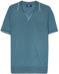 Fedeli - Wave Fine-knit Polo Shirt - Lyst