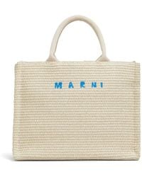 Marni - Small Raffia Tote Bag - Lyst
