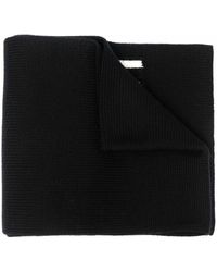 Fendi Intarsien-Schal mit Logo - Schwarz