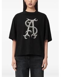 AllSaints - Amelie Graphic-Print Oversized T-Shirt - Lyst