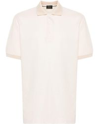 Brioni - Button-up Cotton Polo Shirt - Lyst