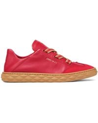Jimmy Choo - Diamond Light Logo-Embossed Leather Low-Top Trainers - Lyst
