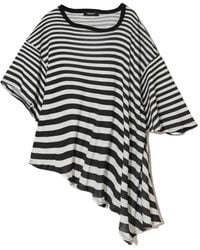 Undercover - Asymmetric Striped T-Shirt - Lyst