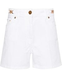 Versace - Shorts in denim bianco - Lyst