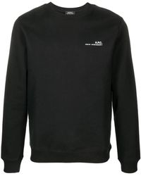A.P.C. - Sweatshirt Mit Logo-Print - Lyst