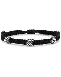 David Yurman - Sterling Woven Onyx Bracelet - Lyst