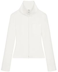 Courreges - Zip-Up Twill Cardigan - Lyst