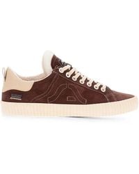 Springa - Wavy Suede Logo-Patch Sneakers - Lyst