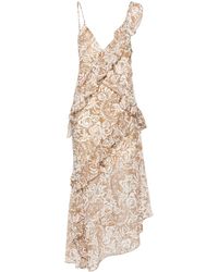 Liu Jo - Midi-jurk Met Bloemenprint - Lyst