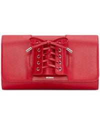 PERRIN Paris - La Corsette Laced-Up Leather Clutch Bag - Lyst