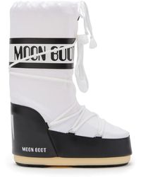 Moon Boot - Zweifarbige Stiefel Mit Icon - Lyst
