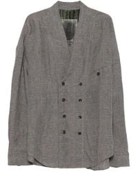 Ziggy Chen - Veste Croisée À Carreaux Prince De Galles - Lyst