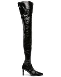 Courreges - 85Mm High-Shine Thigh-Length Boots - Lyst