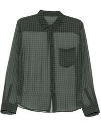 JNBY - Plaid Pocket Silk Blouse - Lyst