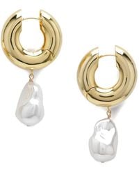 Eliou - Boucle D'Oreille À Design Plissé - Lyst