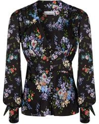 Rabanne - Floral-Print Silk Shirt - Lyst