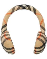 Burberry - "Check" Wool Earmuffs - Lyst