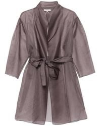 Antonelli - Sheer Belted Coat - Lyst