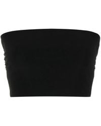 Norma Kamali - Strapless Cropped Top - Lyst