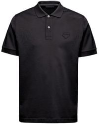 Prada - Cotton Piqué Polo Shirt - Lyst