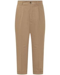 Ami Paris - Pleated Turn-Up Trousers - Lyst