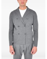 Drumohr - Double-Breasted Wool Blazer - Lyst