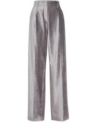 Brunello Cucinelli - Monili-trim Straight-leg Trousers - Lyst