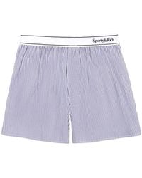 Sporty & Rich - Striped Mid-Rise Shorts - Lyst