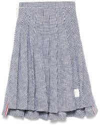 Thom Browne - Pleated Tweed Midi Skirt - Lyst