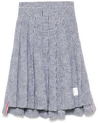Thom Browne - Pleated Tweed Midi Skirt - Lyst