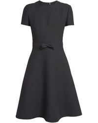 Valentino Garavani - Bow-Embellished Short-Sleeved Dress - Lyst