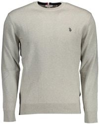 U.S. POLO ASSN. - Logo-Embroidered Crew-Neck Sweater - Lyst