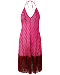 Missoni - Zigzag Fringed Midi Dress - Lyst