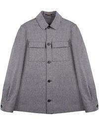 Slowear - Flannel-Wool Shirt Jacket - Lyst