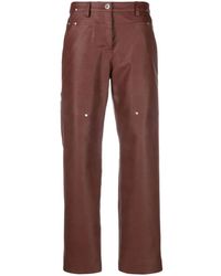 Stella McCartney - Straight-Leg Faux-Leather Trousers - Lyst