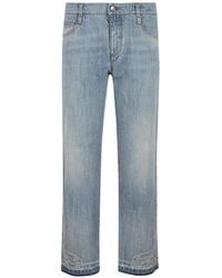 Ermanno Scervino - Lace-Trim Straight-Leg Jeans - Lyst