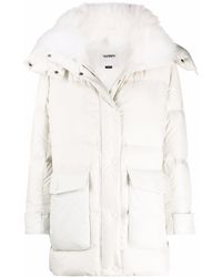 Yves Salomon - Lambswool-Trim Hooded Down Coat - Lyst